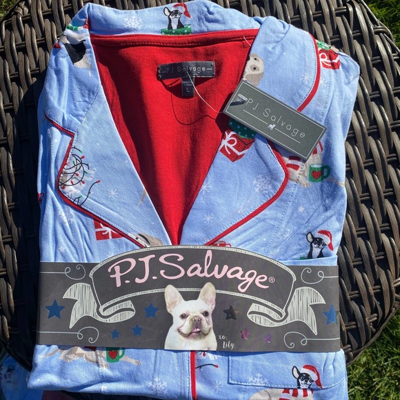 NWT PJ Salvage Dog Christmas Holiday Top & Bottom Pajama Set (S, M, L) - Picture 7 of 7